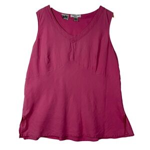 Richard Malcolm Womens Size 2X Linen Sleeveless Blouse Flowy Minimalist Casual
